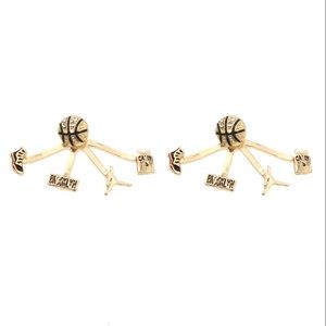 Gold Basketball Earrings